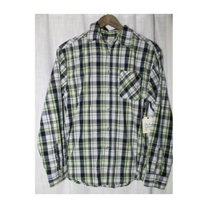 Boys Green and Blue Faded Glory Button Down
